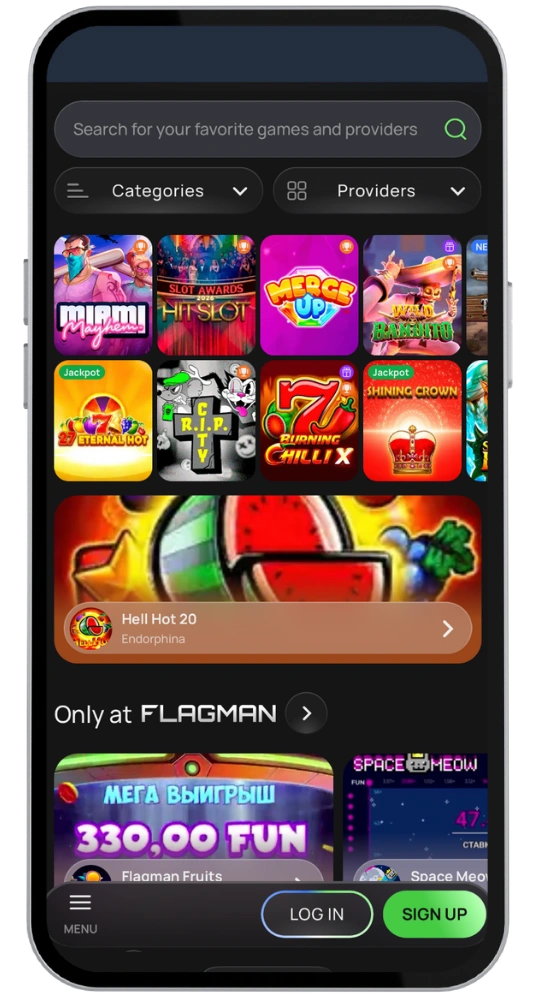 FlagmanCasino sisselogimine